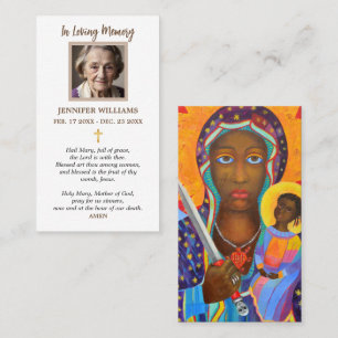 Prayer Cards Erzulie Dantor Black Madonna Haiti