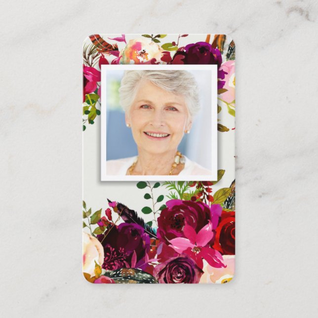 Prayer Cards | Floral Bordo Deluxe (Front)