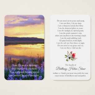 Prayer Cards Floral Lake