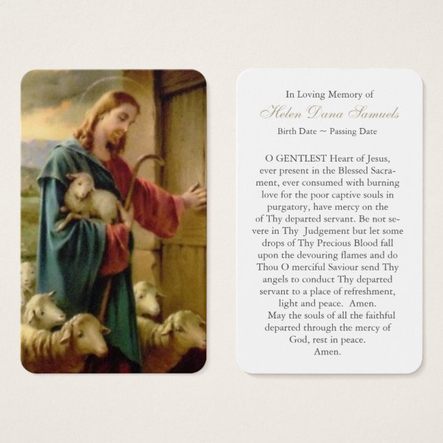 Prayer Cards | In Time of Loss (Front & Back)