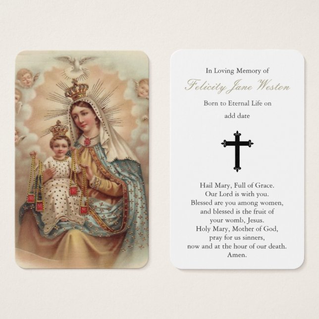 Prayer Cards | Mary Don't Weep (Front & Back)