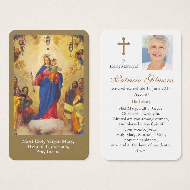 Prayer Cards | Mary Help of Christians (Front & Back)