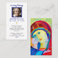 Prayer Cards Modern Madonna Icon Virgin Mary Art