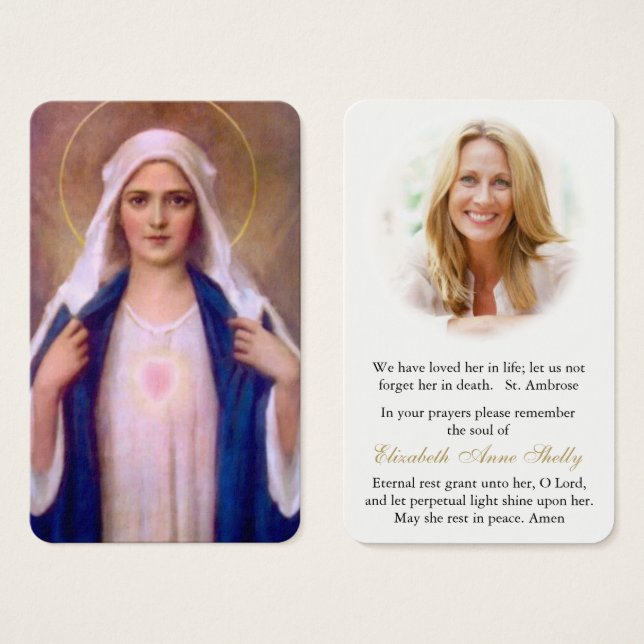 Prayer Cards | Mother Mary 1 (Front & Back)