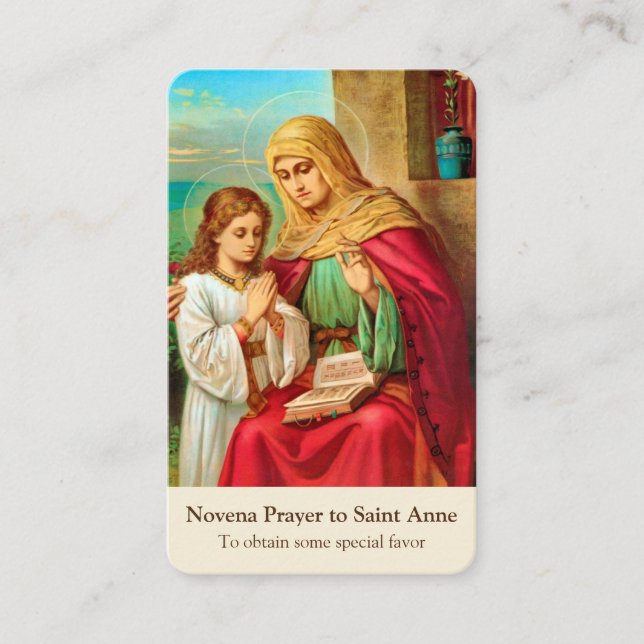 Prayer Cards | Novena Prayer St. Anne 1 (Front)