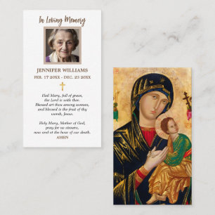 Prayer Cards Our Lady of Perpetual Help Holy Icon