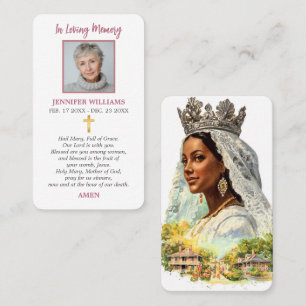 Prayer Cards Our Lady of Protection Virgin Mary
