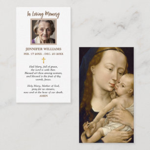 Prayer Cards Our Lady Virgin Mary and Infant Jesus