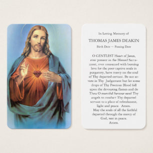 Prayer Cards Sacred Heart Jesus