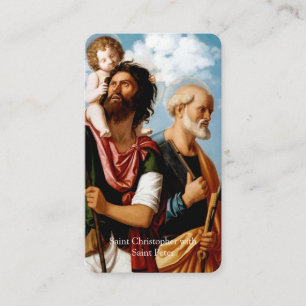 Prayer Cards Saints Christopher & Peter
