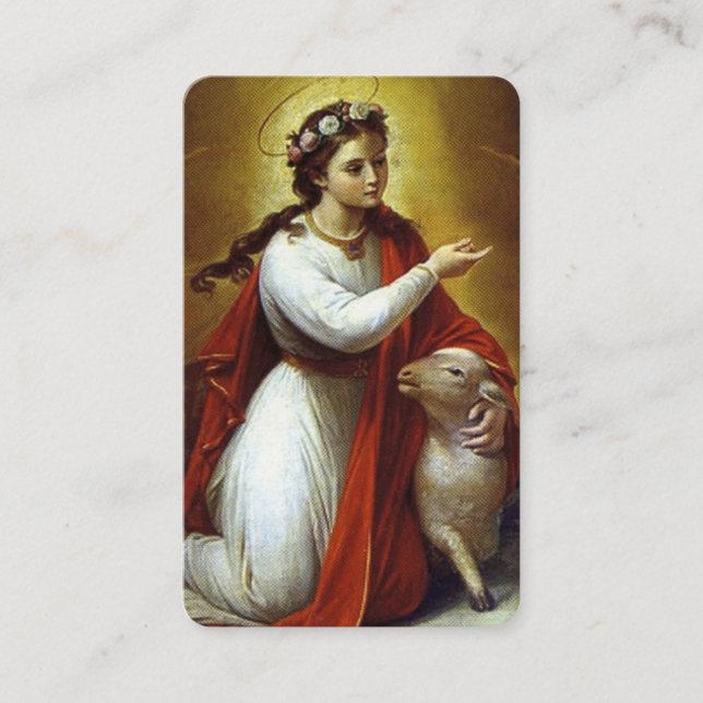 Prayer Cards | St Agnes of Rome 2 (Front)