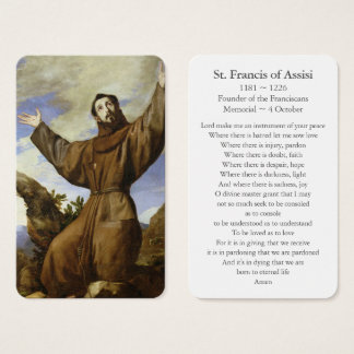 Prayer Cards | St Francis of Assisi 01