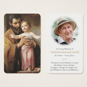 Prayer Cards St Joseph & The Christ Child