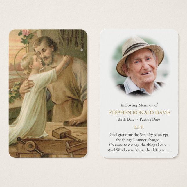 Prayer Cards | St Joseph The Worker (Front & Back)
