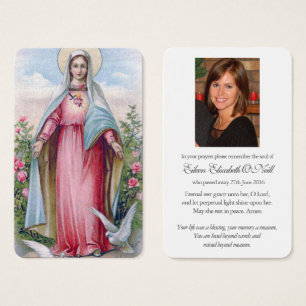 Prayer Cards Vintage Heart Mary
