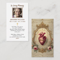 Prayer Cards Vintage Sacred Heart of Mary & Jesus