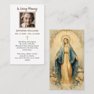 Prayer cards Virgin Mary Sacred Heart Religious