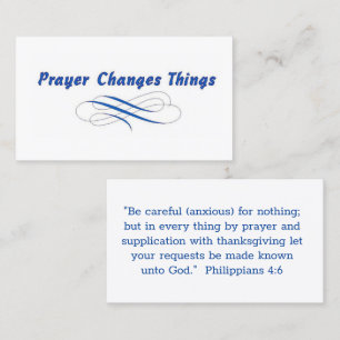 PRAYER Changes Things  Business Card
