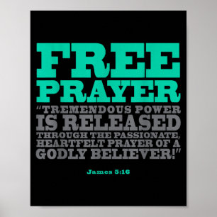 Prayer Christian God Bible James 5_16 Poster