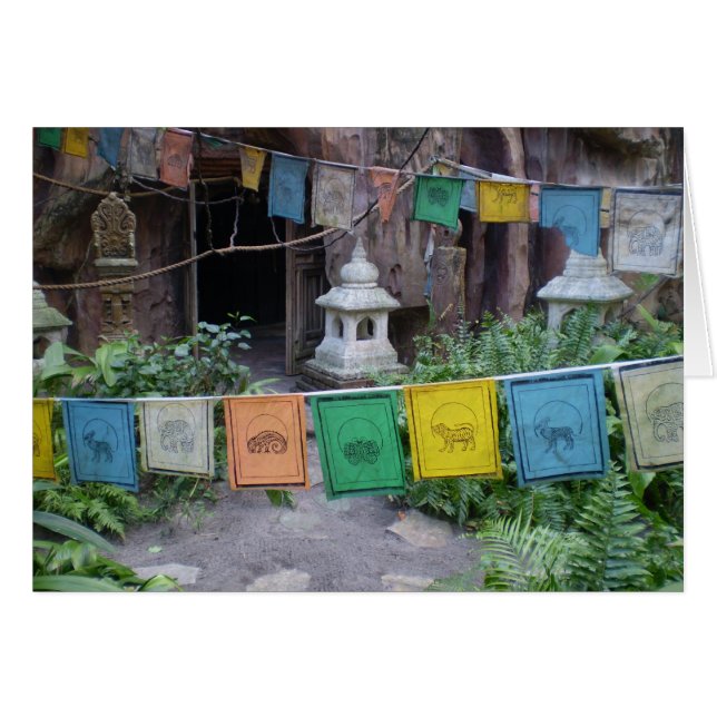 PRAYER FLAGS AT TEMPLE (Front Horizontal)