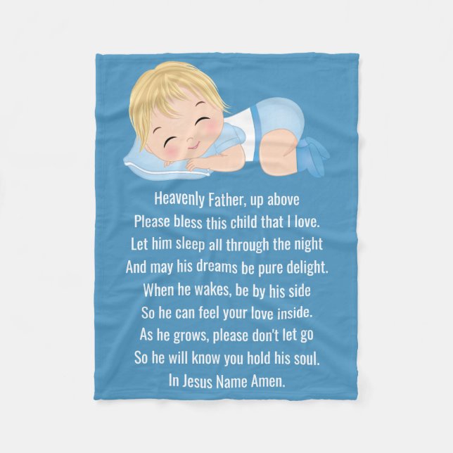 Prayer - Fleece Blanket, 60"x80" Blanket (Front)