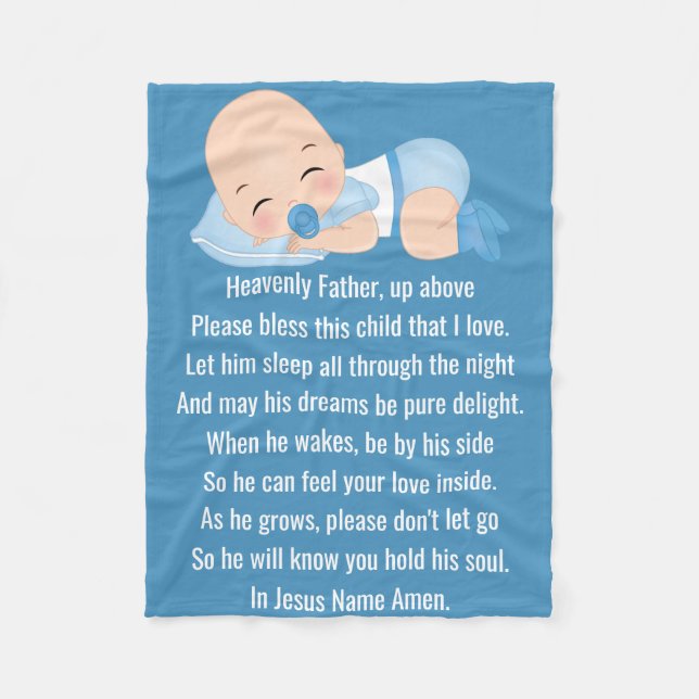 Prayer - Fleece Blanket, 60"x80" Blanket (Front)