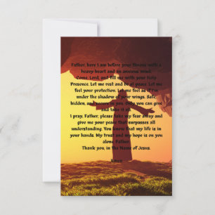 Prayer For Daily Life Flat Greeting Card