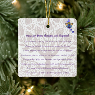 Prayer for Divine Cleansing and Alignment Ceramic Ornament