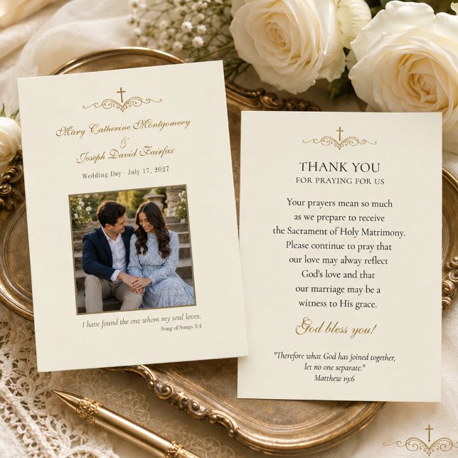 Prayer for Engaged Couples with Photo Enclosure Card (Creator Uploaded)