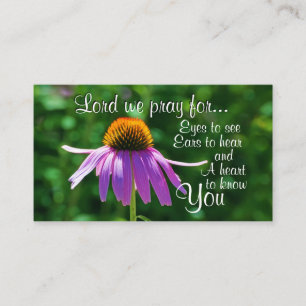 Prayer for Eyes to See and Ears to Hear, Flower Business Card