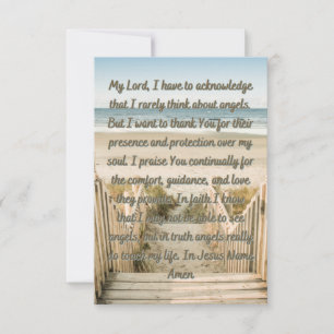 Prayer For God's Angels Flat Greeting Card