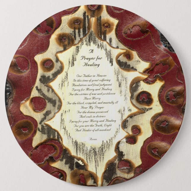 Prayer For Healing 6 Cm Round Badge (Front)