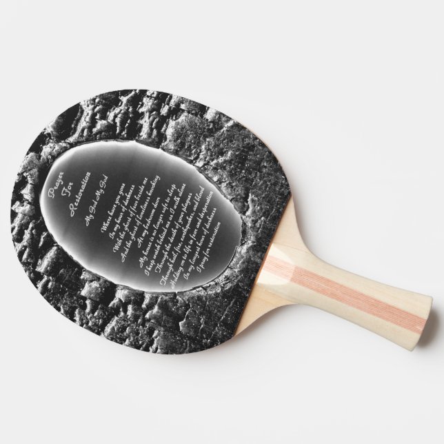 Prayer For Restoration Ping Pong Paddle (Side)