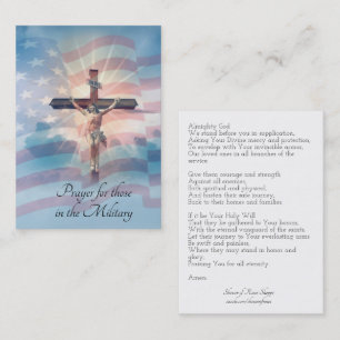 Prayer for those in the Military Service Holy Card
