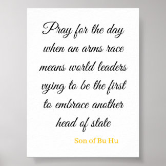 Prayer for world peace poster