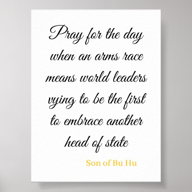 Prayer for world peace poster (Front)