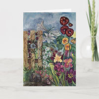 "Prayer Garden With Rosary" Sympathy Card