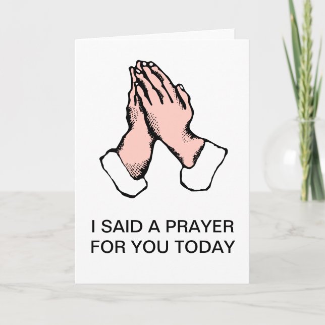 Prayer Hands Sorry ~ Get Well Card (Front)