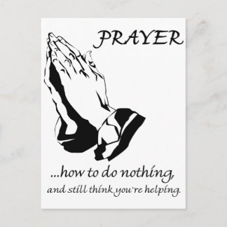 Prayer How to Do Nothing Postcard