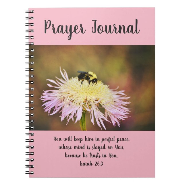 Prayer Journal Bee On Wildflower (Front)