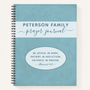 Prayer Journal personalised family name notebook