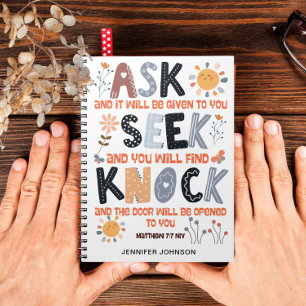 Prayer Journal scripture bible Matthew 7:7