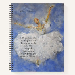 Prayer journal with ballerina