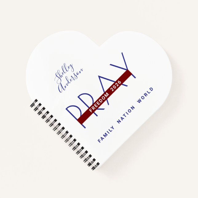 Prayer Notes Freedom 2026 Notebook (Front)