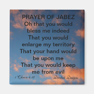 Prayer of Jabez Cloudy Sky Magnet