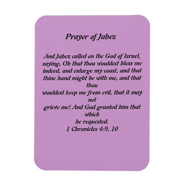 Prayer of Jabez Magnet (Vertical)