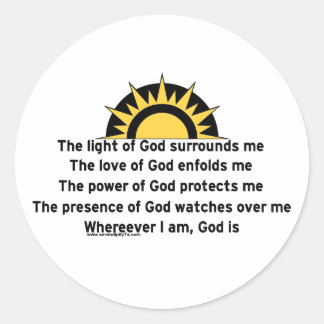 Prayer of Protection Classic Round Sticker