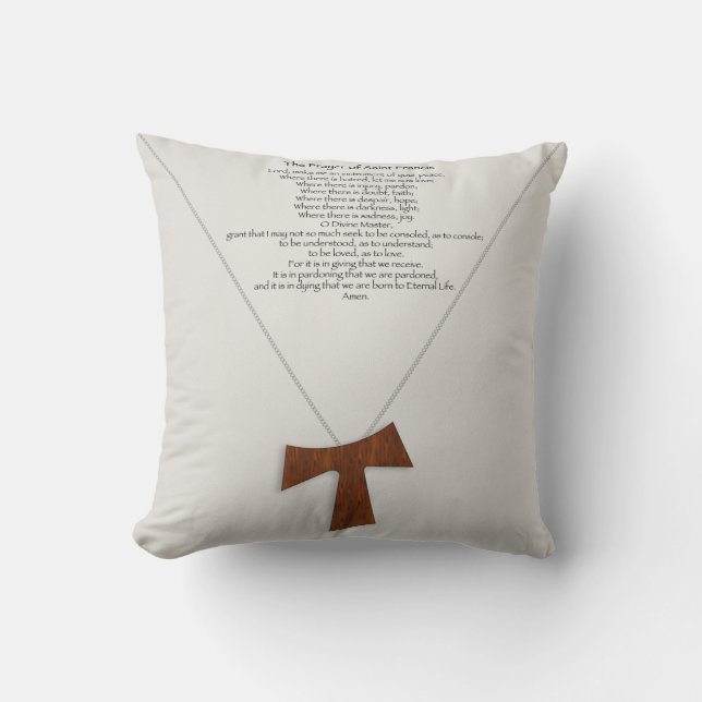 Prayer of Saint Francis Cushion (Front)