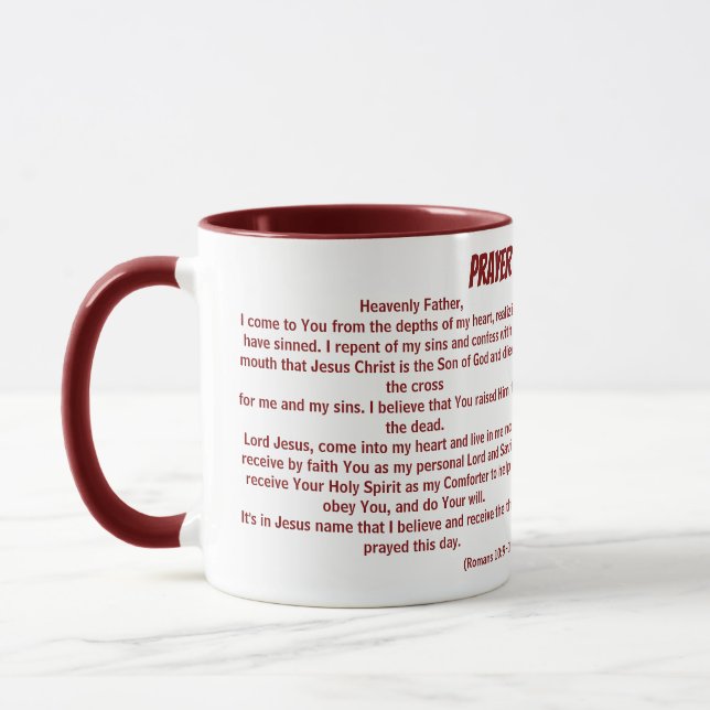 PRAYER OF SALVATION MUG (Left)