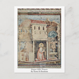 Prayer Of St. Francis By Giotto Di Bondone Postcard